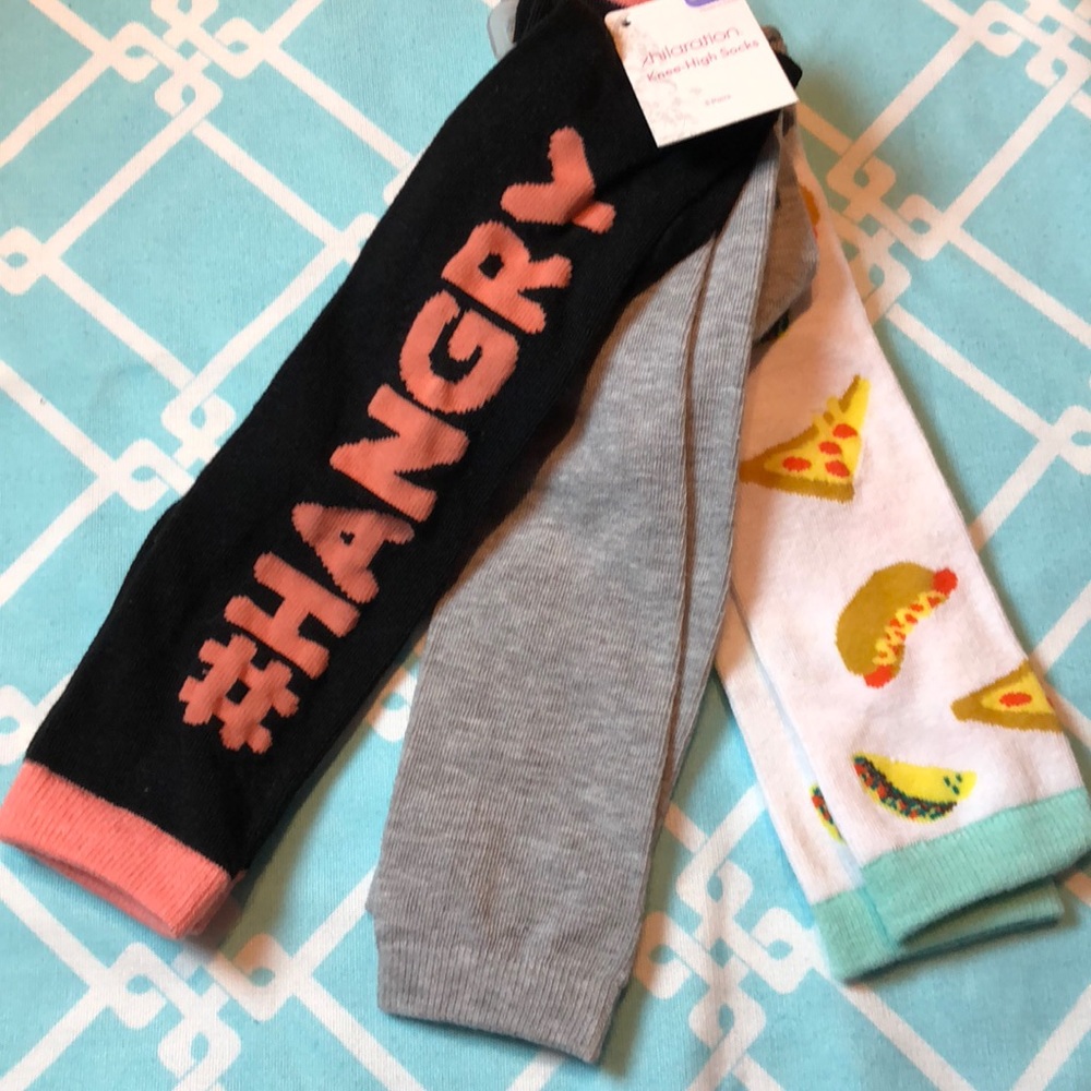Xhilaration #hangry and pizza socks
